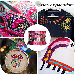 6-слойная полиэфирная нить для вышивания&nbsp;OCOR-WH20074-01B-06