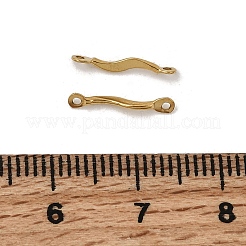 Подвески-шармы из нержавеющей стали 304 с волнистыми звеньями&nbsp;STAS-A134-01C-G