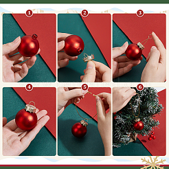 200 шт. рождественский алюминиевый круглый колпачок для украшения&nbsp;FIND-PH0027-95