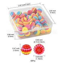 60шт бусины из АБС-пластика KY-FS0001-25A