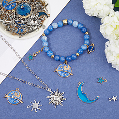 94 шт. эмалевые подвески в виде звезд и луны&nbsp;FIND-SP0004-41