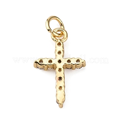 Латунные микропаве прозрачные подвески с фианитом KK-WH0035-79