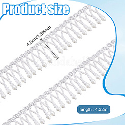 5 ярд полиамида с отделкой из пластиковых бусин&nbsp;OCOR-WH0109-087A