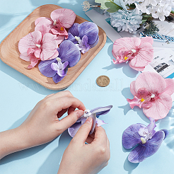 2 пара двухцветных пряжек для обуви из искусственной кожи с цветочным принтом&nbsp;DIY-NB0015-14