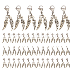 Подвеска в виде крыла из сплава в тибетском стиле HJEW-AB00504