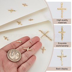 10 шт. 10 стиля латунных подвесок с микропаве из кубического циркония&nbsp;KK-GA0002-21G