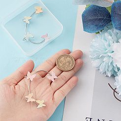 2 шт. 2 стильных блестящих серег-каффов в форме бабочек EJEW-SC0001-26A