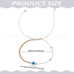 1шт регулируемые стеклянные бусины плетеные браслеты из бисера&nbsp;BJEW-LP0002-37