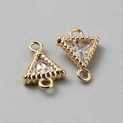 Латунные подвески из прозрачного кубического циркония&nbsp;KK-WH0062-71C-G