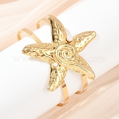 Браслеты-манжеты из нержавеющей стали 304 для женщин&nbsp;LS-BJEW-A049-04E-G