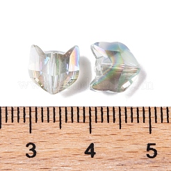 100 шт. Гальванические стеклянные бусины&nbsp;EGLA-P060-01B-HR01