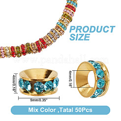 50 шт. Латунные дистанционные бусины RB-AR0003-23