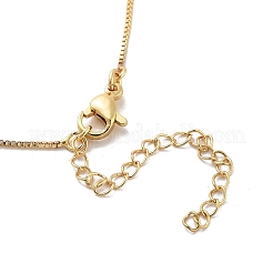 Латунные ожерелья с подвесками в виде букв из микрофибры с кубическим цирконием KK-Z069-01G-P