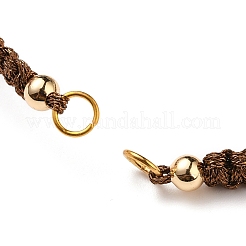 Регулируемый плетеный браслет из полиэфирного шнура AJEW-JB00760-06