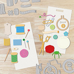 Швейная тема трафареты для резки углеродистой стали DIY-WH0309-1824