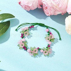 2 браслет из акрила с цветочным узором BJEW-MZ00221