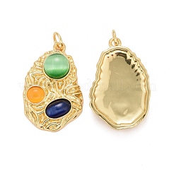 Подвески с кошачьим глазом KK-I689-11G