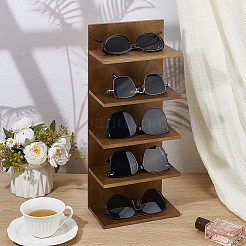4-уровневый деревянный настенный держатель-органайзер для солнцезащитных очков&nbsp;ODIS-WH0043-184A