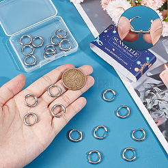 12 пара серег-колец Huggie Hoop из нержавеющей стали 202 со штифтами из хирургической нержавеющей стали 316 EJEW-SC0001-40P