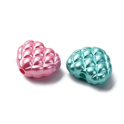 Перламутровые непрозрачные акриловые бусины в виде вафель&nbsp;X-OACR-G052-06