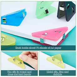 24 шт. 6-х цветные пластиковые зажимы для бумаг «бульдог» TOOL-GA0001-63