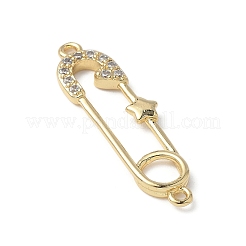 Шармы-соединители из латуни с микропаве из кубического циркония KK-Q091-03G