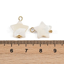 Подвески в форме звезд из натуральных ракушек&nbsp;STAS-D378-35G