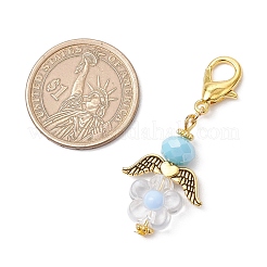 6 шт. подвеска в виде цветочного ангела из стекла и акрила&nbsp;HJEW-MZ00236