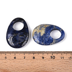 Подвески из натурального содалита с большими отверстиями G-N348-06B-10