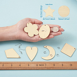 Наборы для изготовления сережек с подвесками своими руками WOOD-TA0001-44