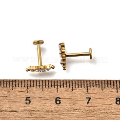 F136 титановые прозрачные кубические циркониевые лабреты AJEW-D302-01G