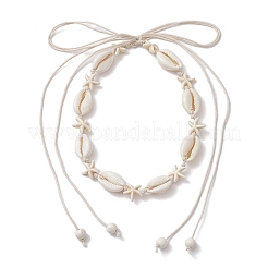 Вощеные хлопковые бусы на талии NJEW-JN04634-01