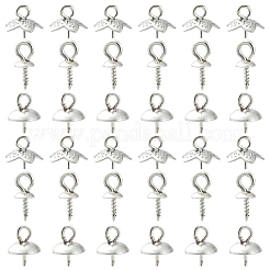 45 шт. 3 стиля нержавеющая сталь чашка жемчуг штифт кулоны булавки&nbsp;STAS-YW0003-09