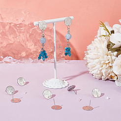 16 шт. латунные серьги-гвоздики KK-BC0013-45