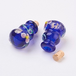 Подвески ручной работы бусины бутылки духов LAMP-P044-B