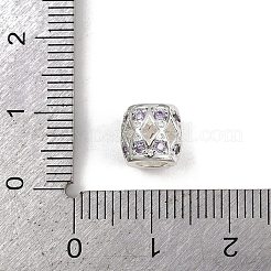 Полая стойка для бочки покрытие латунь кубический цирконий европейские бусины KK-L236-06S