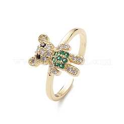 Кольцо-манжета с кубическим цирконием медведя RJEW-M146-02