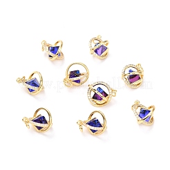 Латунные микро проложить кубического циркония подвески&nbsp;ZIRC-O044-19MC-G