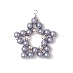 5 шт. акриловые подвески с имитацией жемчуга PALLOY-JF03425