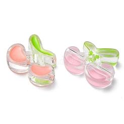 10шт 5 цвета прозрачные акриловые эмалевые бусины&nbsp;TACR-YW0001-73