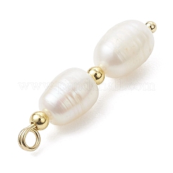 3 шт. 3 подвески из натурального жемчуга в виде риса&nbsp;PALLOY-JF04739