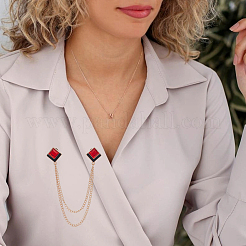 2 шт. двухцветные ромбовидные эмалевые значки&nbsp;JEWB-CP0001-50