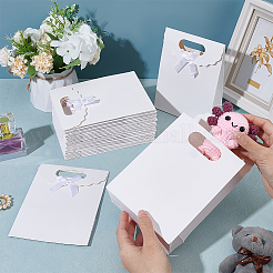 Прямоугольные бумажные подарочные пакеты ABAG-WH0048-08B-04