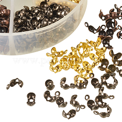 Многоцветные железные круглые проставки с коробкой для изготовления ювелирных изделий 7~8x3.6~4x3 мм IFIN-PH0001-07-NF