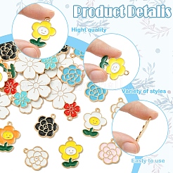 28шт 10 стиля подвески из сплава с эмалью&nbsp;ENAM-FS0002-16