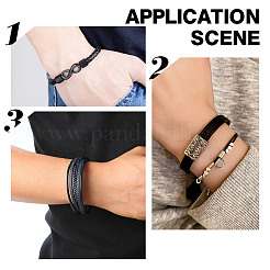 Двухслойный плетеный шнур из искусственной кожи длиной 10 м. WL-WH0014-01A