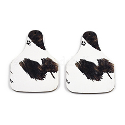 Большие подвески из липы с односторонним принтом WOOD-N006-197A