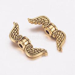 Сплавочные овальные бусины тибетского стиля  X-TIBEB-6139-AG-LF