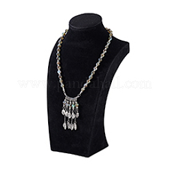 Стенды для ожерелья из ДВП и фланели ODIS-WH0061-38B