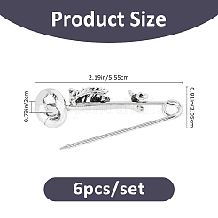 6 шт. брошь из цинкового сплава в виде скелета на Хэллоуин&nbsp;JEWB-FH0002-37AS